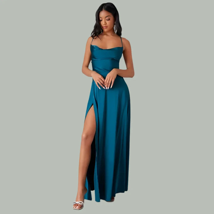 Robe longue sans manches | Élégance estivale pour occasions spéciales