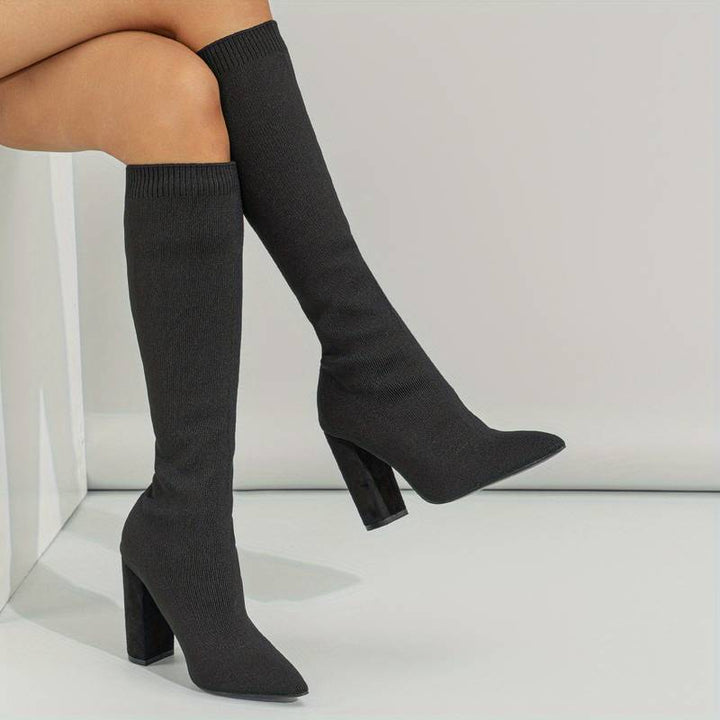 Bottes chaussettes à talon | Élégance minimaliste