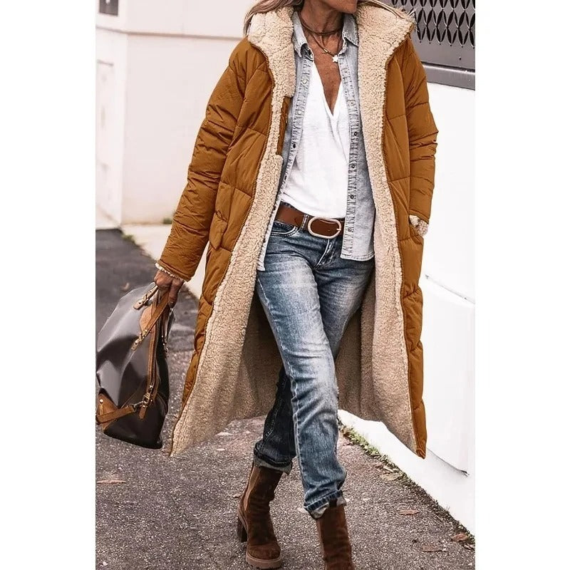 Manteau long doublé | Parfait pour l'hiver
