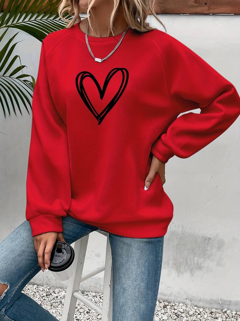 Sweat à imprimé cœur | Confort quotidien stylé