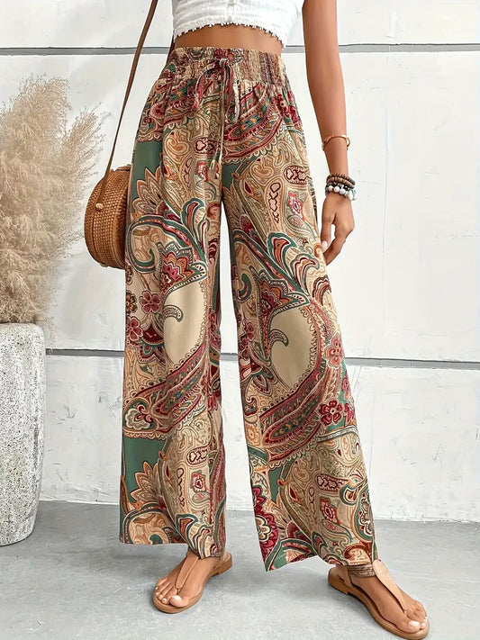 Pantalon large paisley | Léger et tendance pour l'été