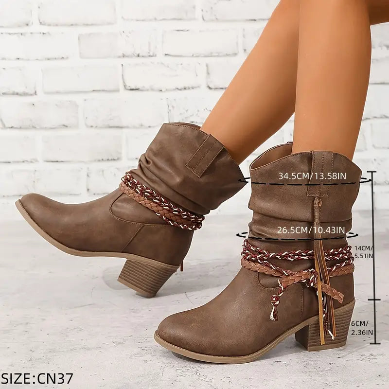 Bottines | Style western avec talon bloc