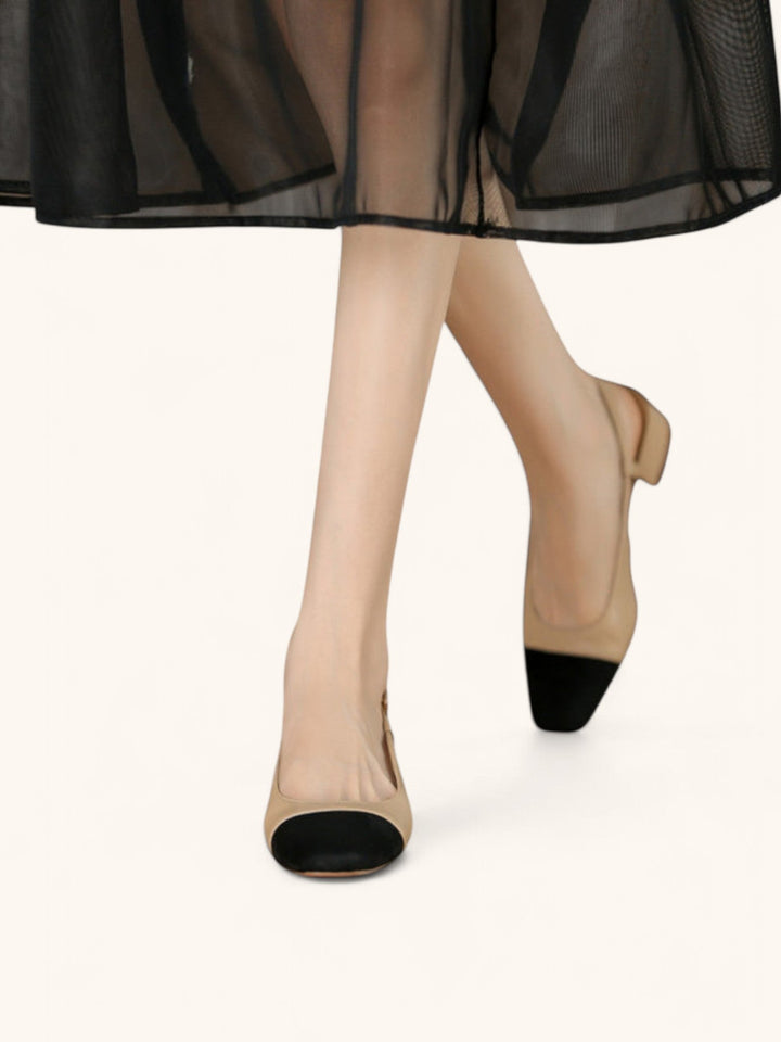 Ballerines à petit talon avec bride arrière | Confort chic pour tous les jours