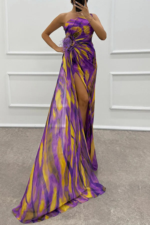 Robe longue asymétrique fluide | Élégance pour événements spéciaux