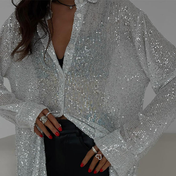Chemisier à sequins | Parfait pour les soirées festives