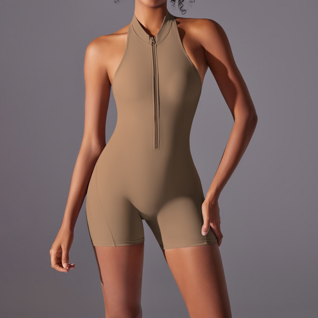 Combinaison de sport dos ouvert femme | Effet galbant & confort seconde peau