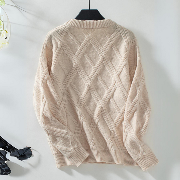 Pull à motif losange | Élégance texturée pour tous les jours