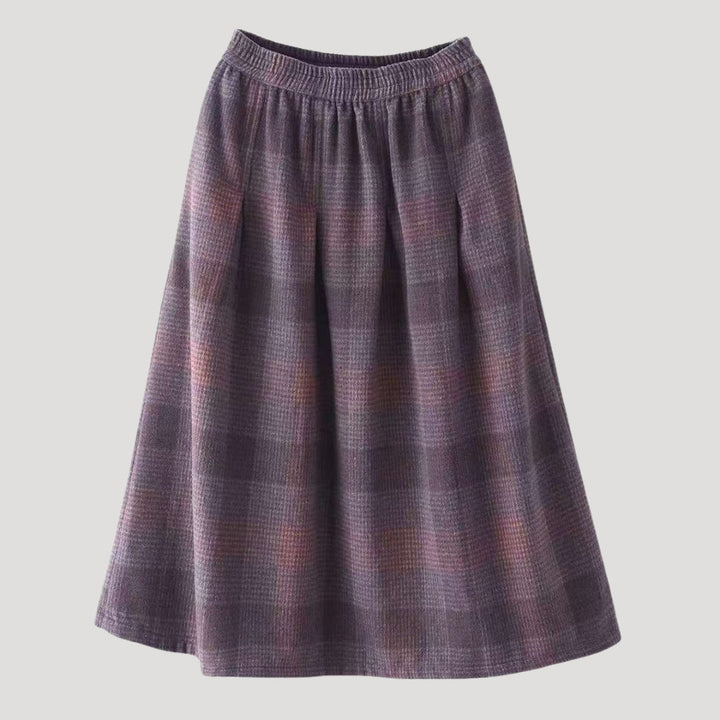 Jupe maxi à carreaux | Parfaite pour l’automne