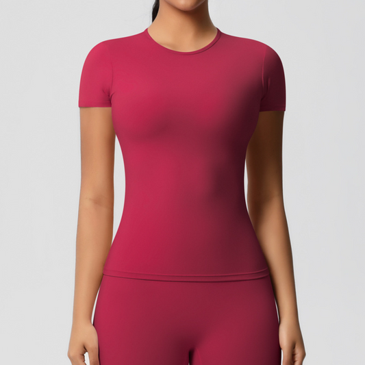 T-shirt de sport manches courtes | Confort respirant et coupe seconde peau pour vos entraînements intenses