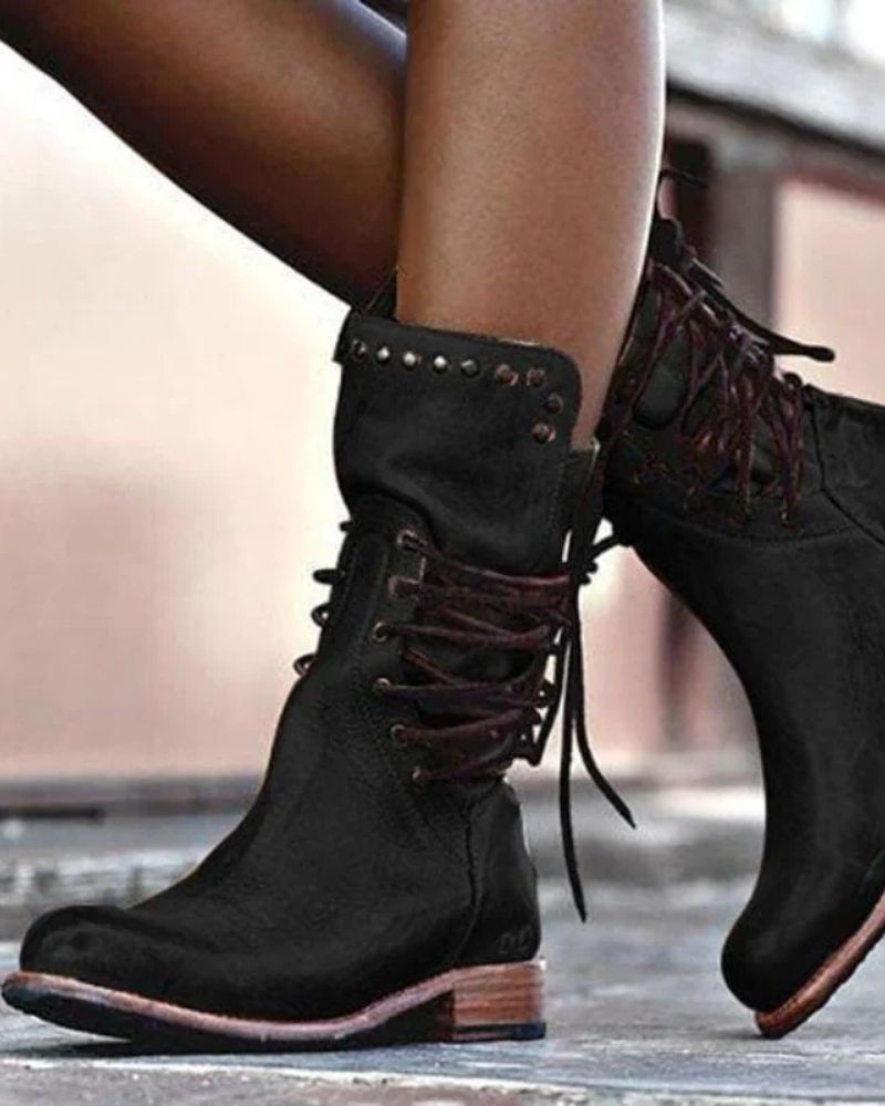 Bottes à lacets style vintage | Pour un look robuste et tendance