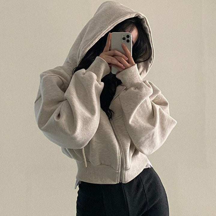 Sweat zippé à capuche | Confort urbain oversize