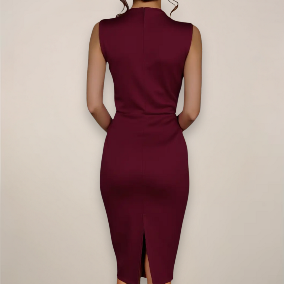 Robe fourreau sans manches | Élégance sobre idéale pour bureau et événements