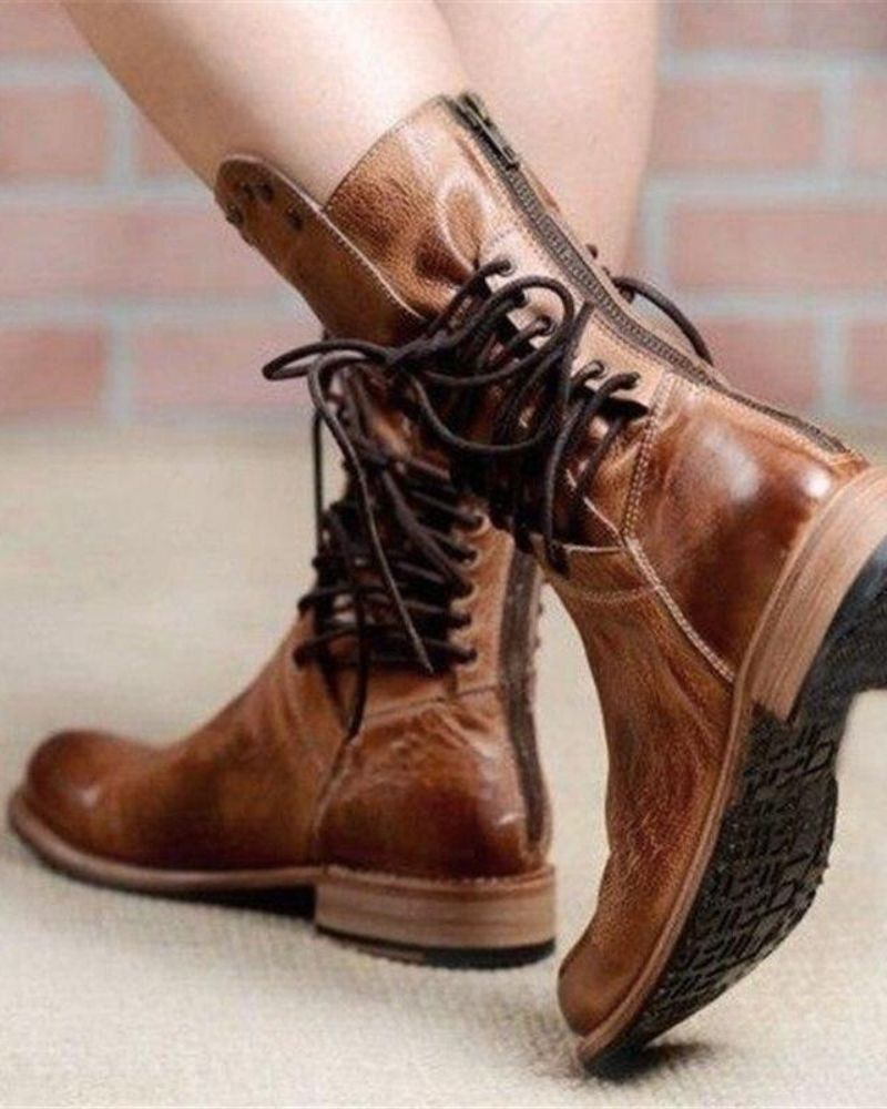 Bottes à lacets style vintage | Pour un look robuste et tendance