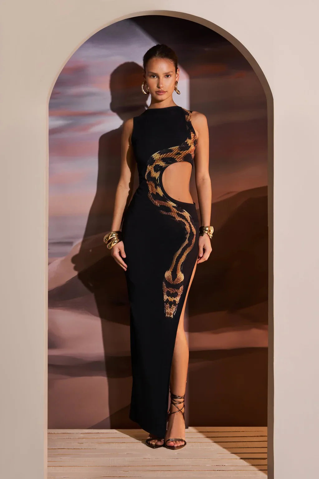 Robe longue serpent | Charisme audacieux