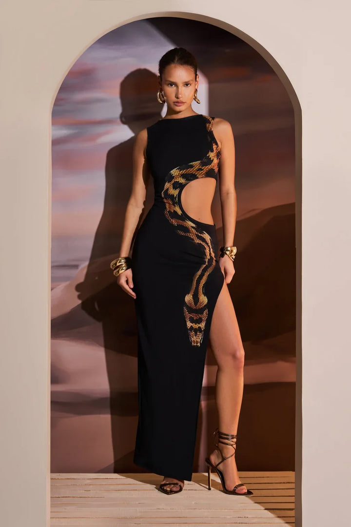Robe longue serpent | Charisme audacieux