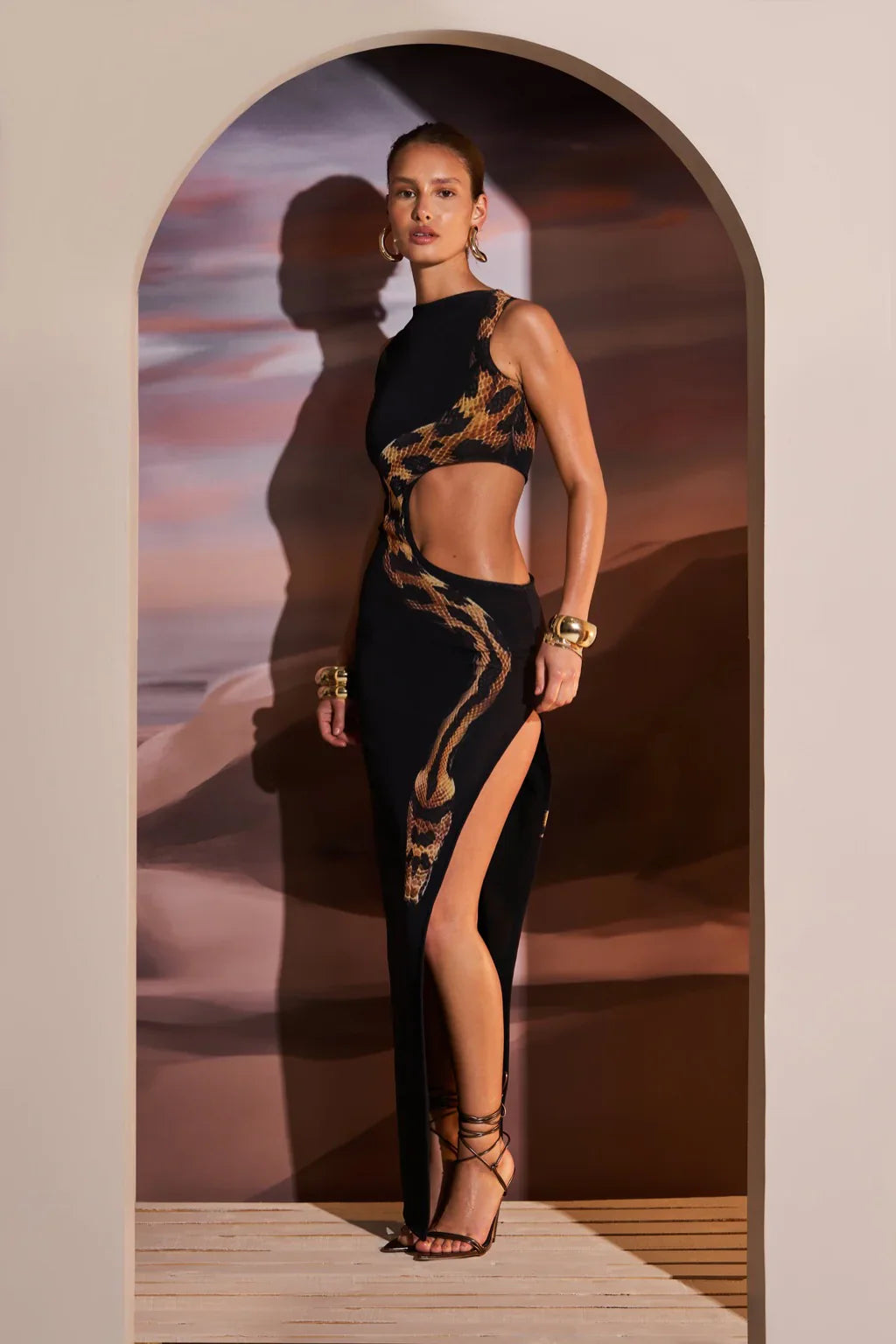Robe longue serpent | Charisme audacieux