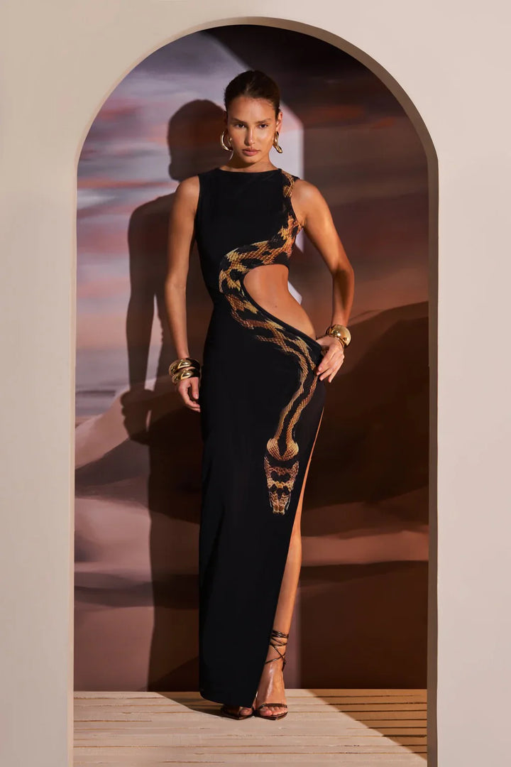 Robe longue serpent | Charisme audacieux