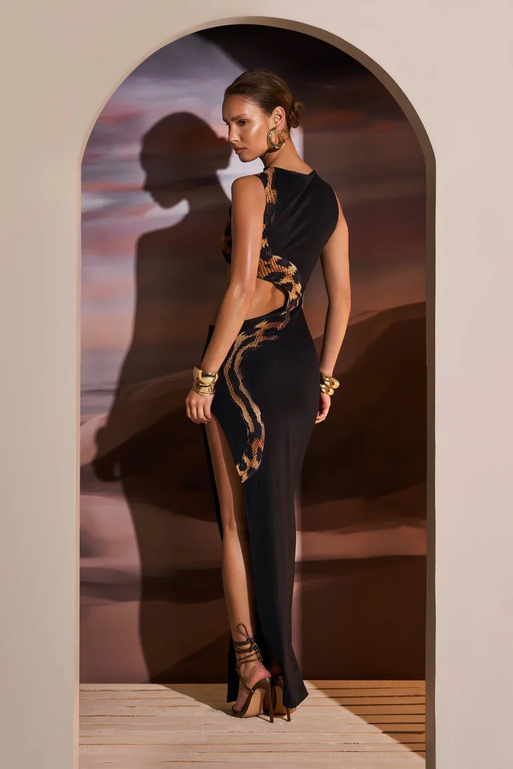 Robe longue serpent | Charisme audacieux