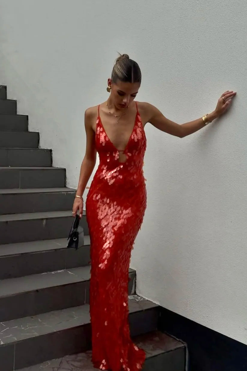 Robe à paillettes dos nu | Parfaite pour les soirées élégantes