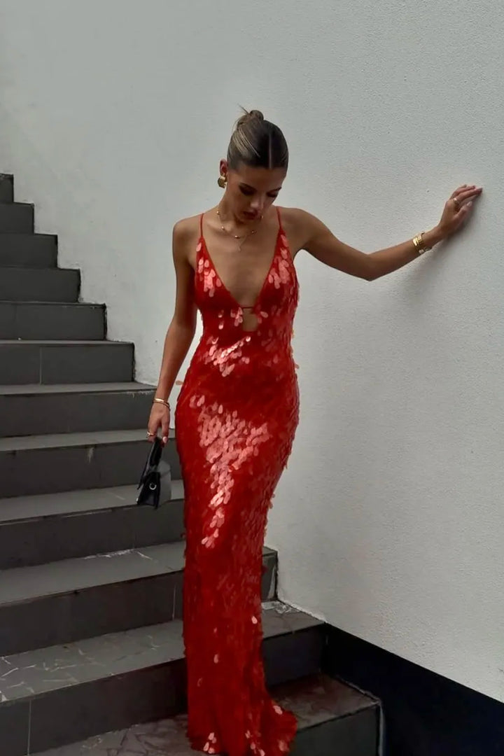 Robe à paillettes dos nu | Parfaite pour les soirées élégantes