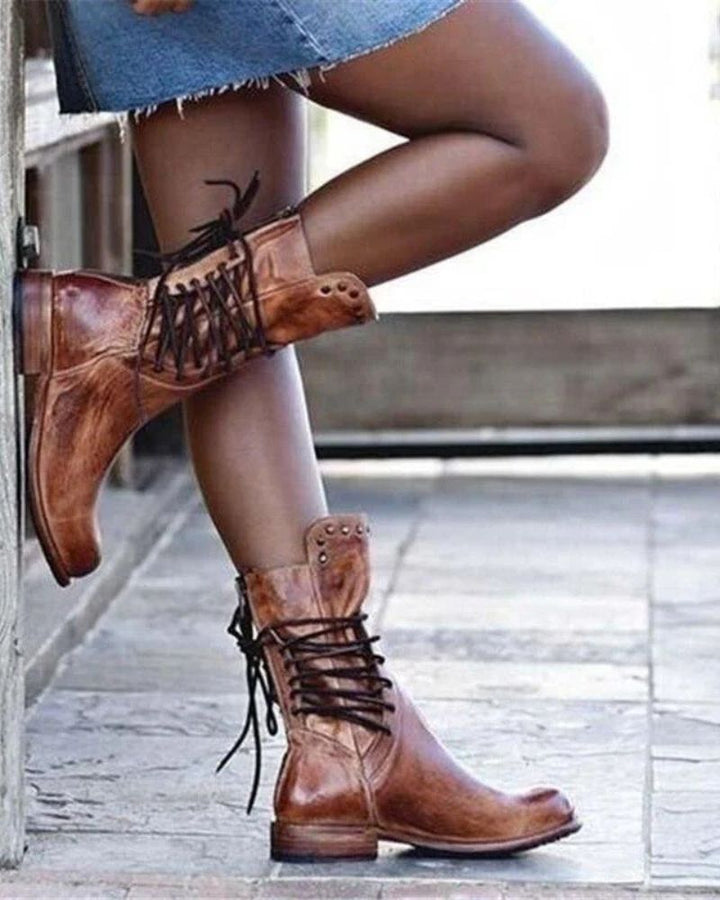 Bottes à lacets style vintage | Pour un look robuste et tendance