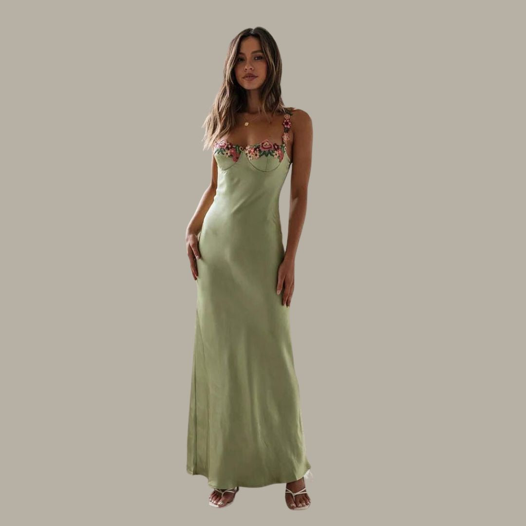 Robe brodée femme | Élégance florale pour les journées spéciales