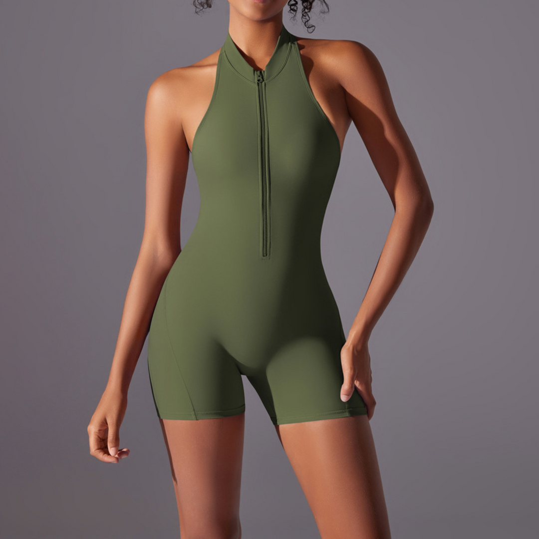 Combinaison de sport dos ouvert femme | Effet galbant & confort seconde peau