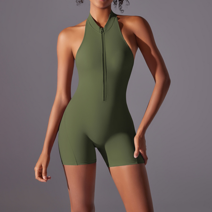 Combinaison de sport dos ouvert femme | Effet galbant & confort seconde peau