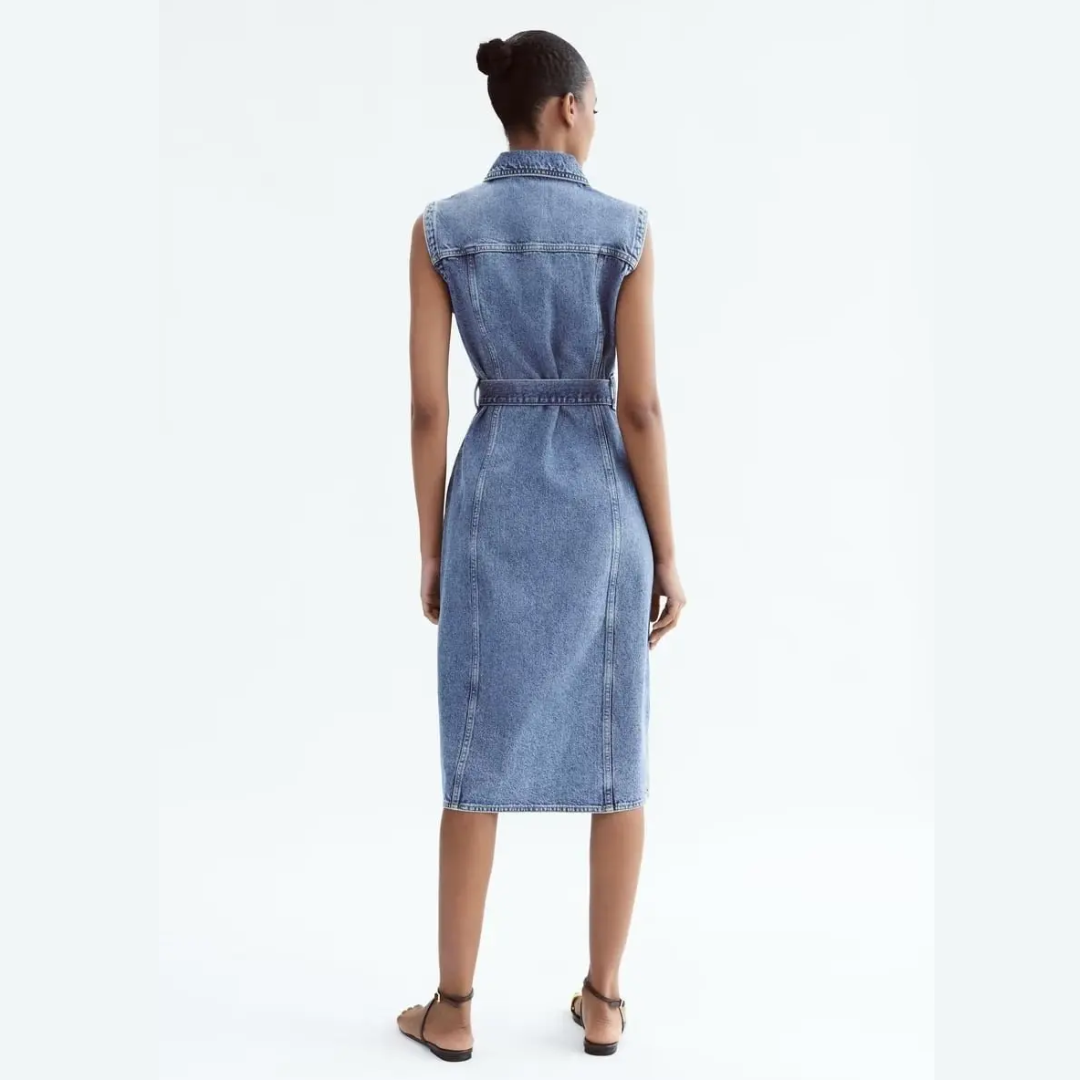 Robe sans manches en jean | Look urbain pour tous les jours