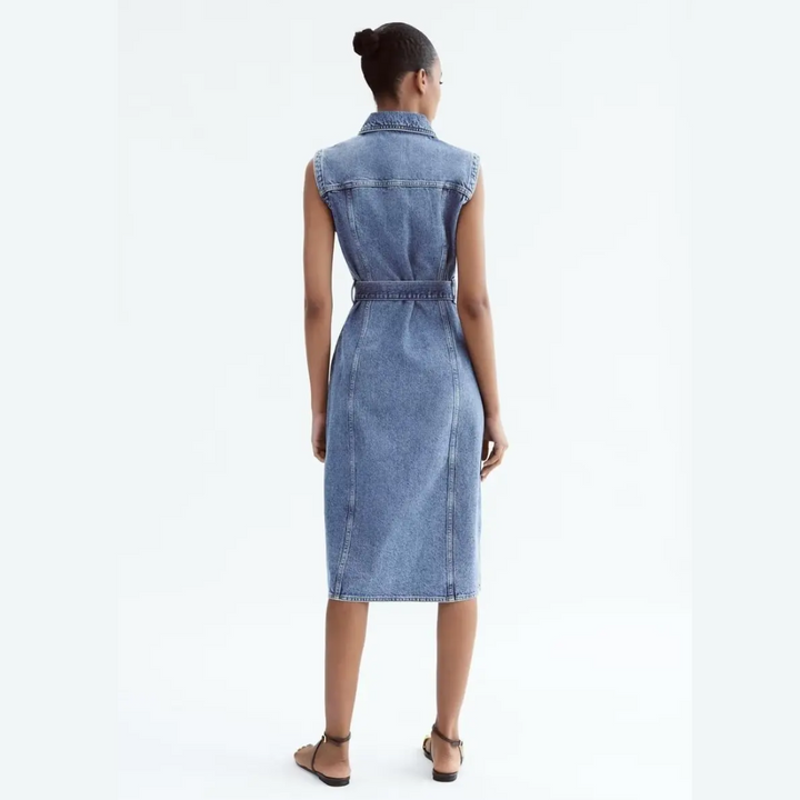 Robe sans manches en jean | Look urbain pour tous les jours
