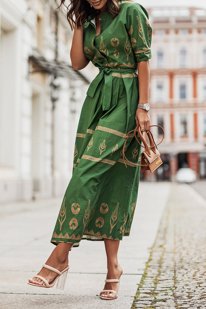 Robe midi élégante | Coupe fluide et détails raffinés