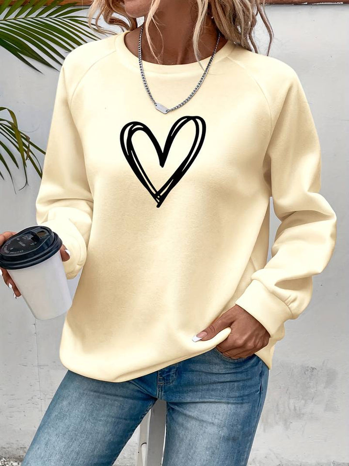 Sweat à imprimé cœur | Confort quotidien stylé