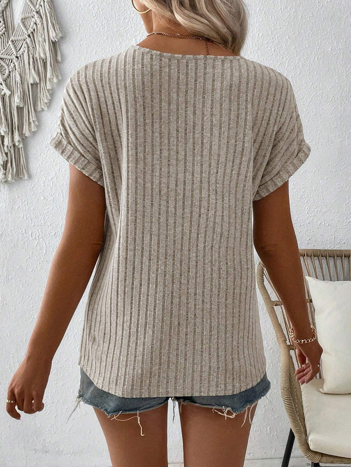 Haut côtelé boutonné | Casual chic