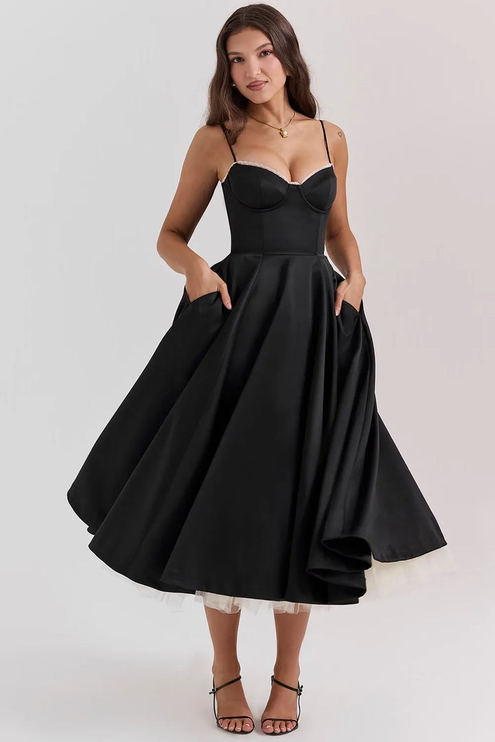 Robe midi élégante | Pour les soirées raffinées