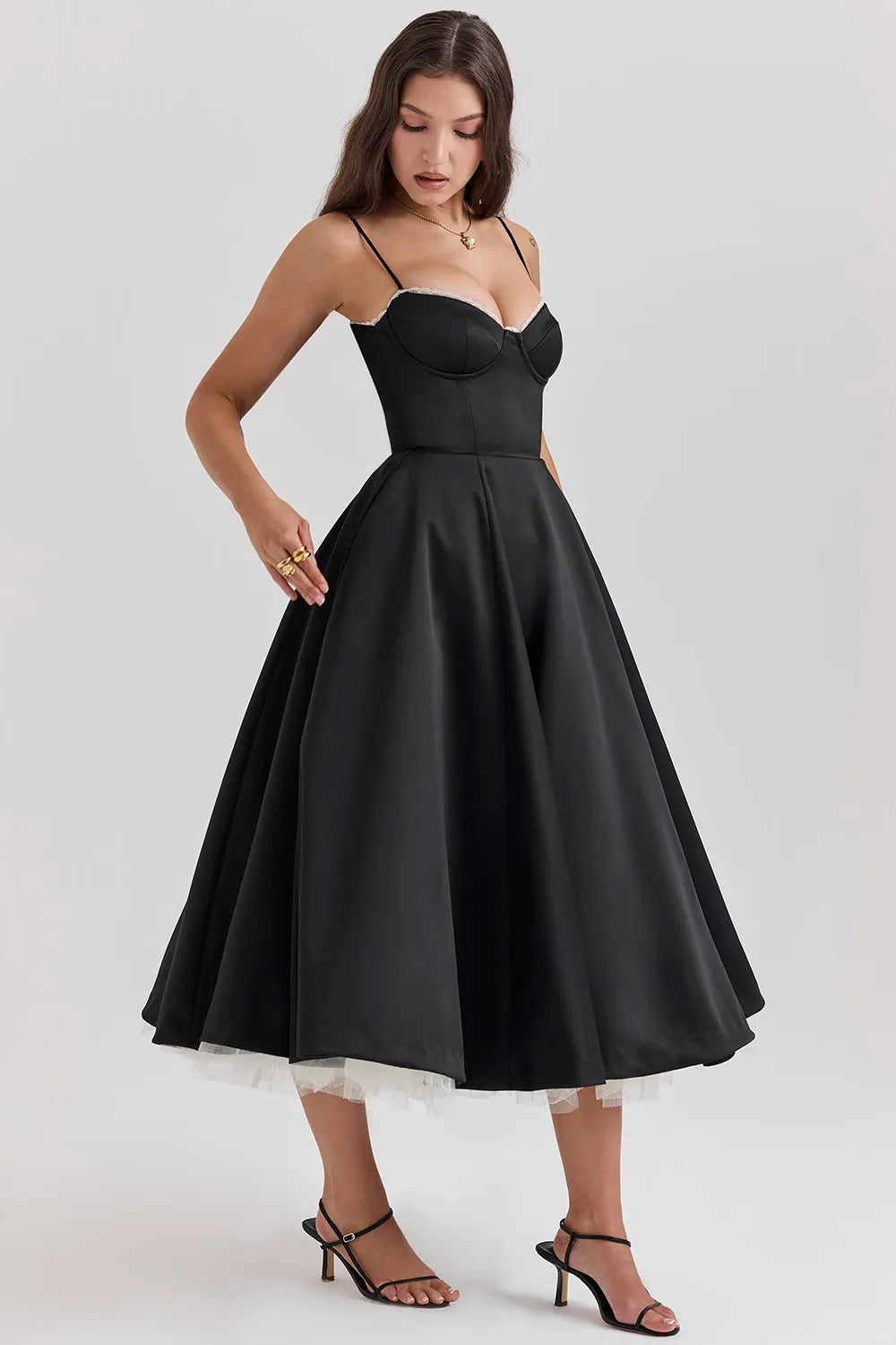 Robe midi élégante | Pour les soirées raffinées
