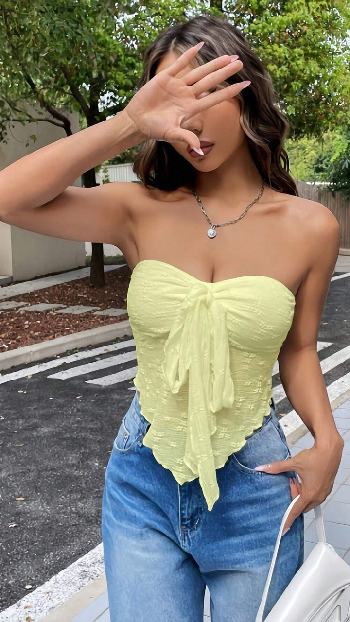 Top bustier noué | Idéal pour l’été chic