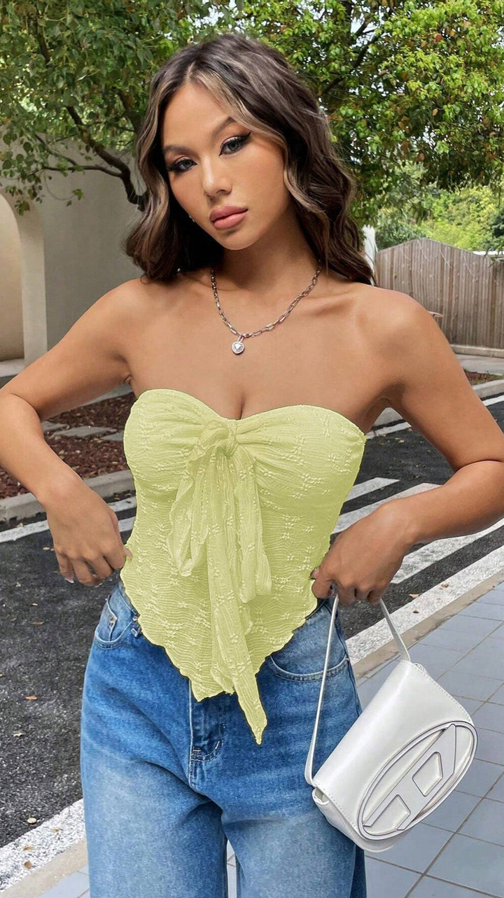 Top bustier noué | Idéal pour l’été chic