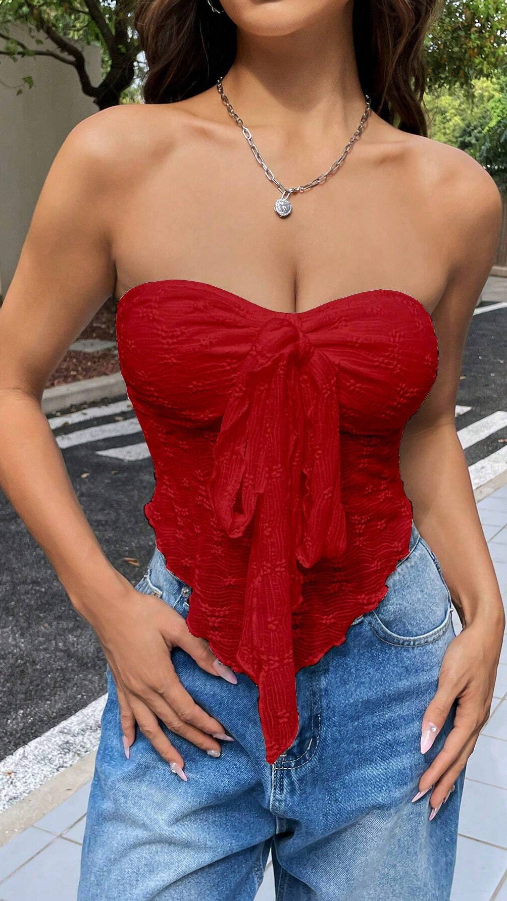 Top bustier noué | Idéal pour l’été chic