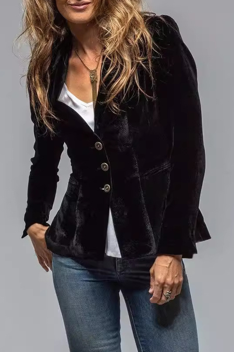 Blazer cintré à col cranté | Élégance rétro chic