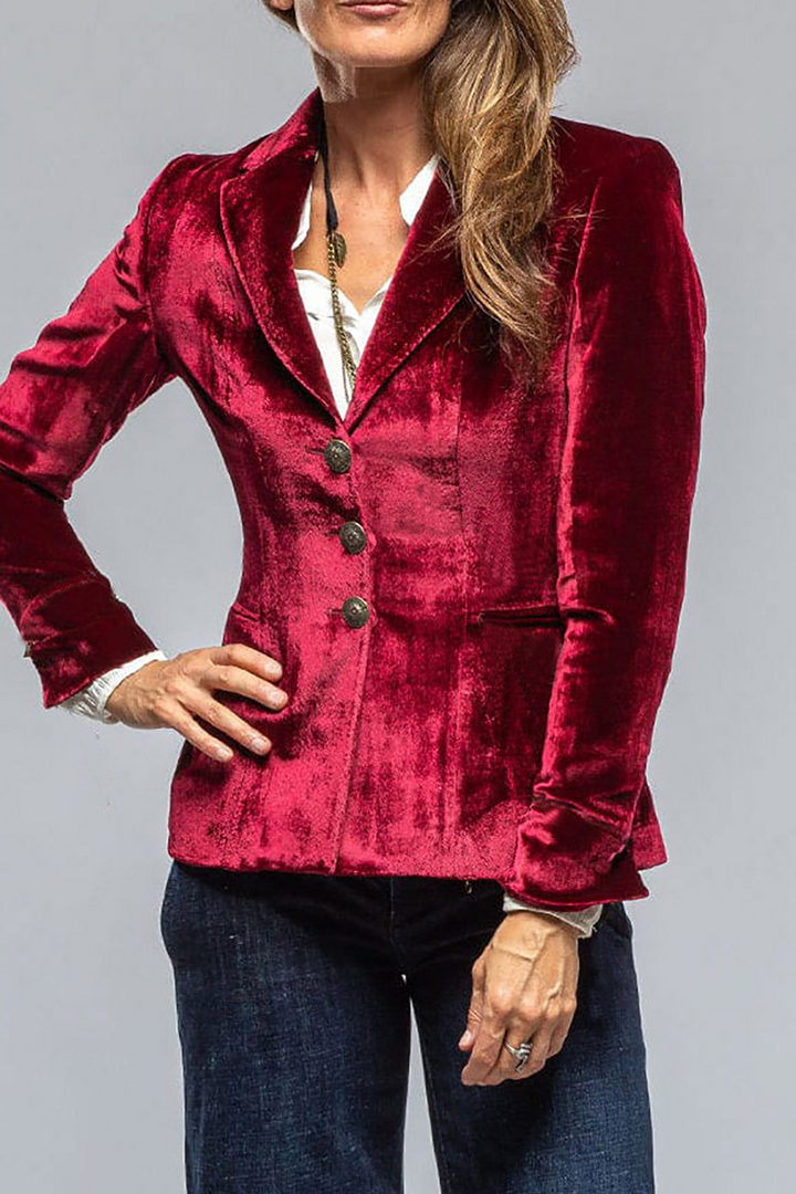 Blazer cintré à col cranté | Élégance rétro chic