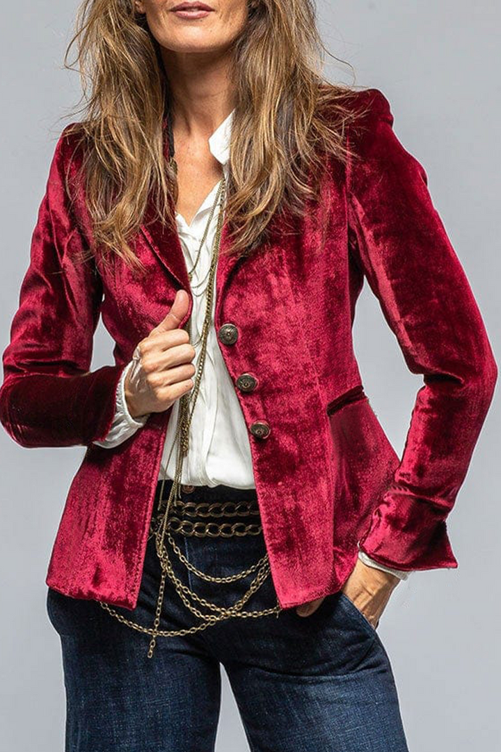 Blazer cintré à col cranté | Élégance rétro chic
