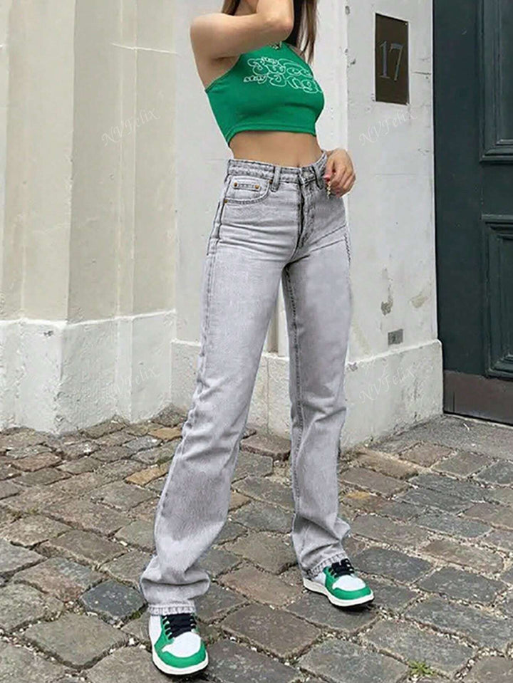 Jean taille haute | Style urbain moderne