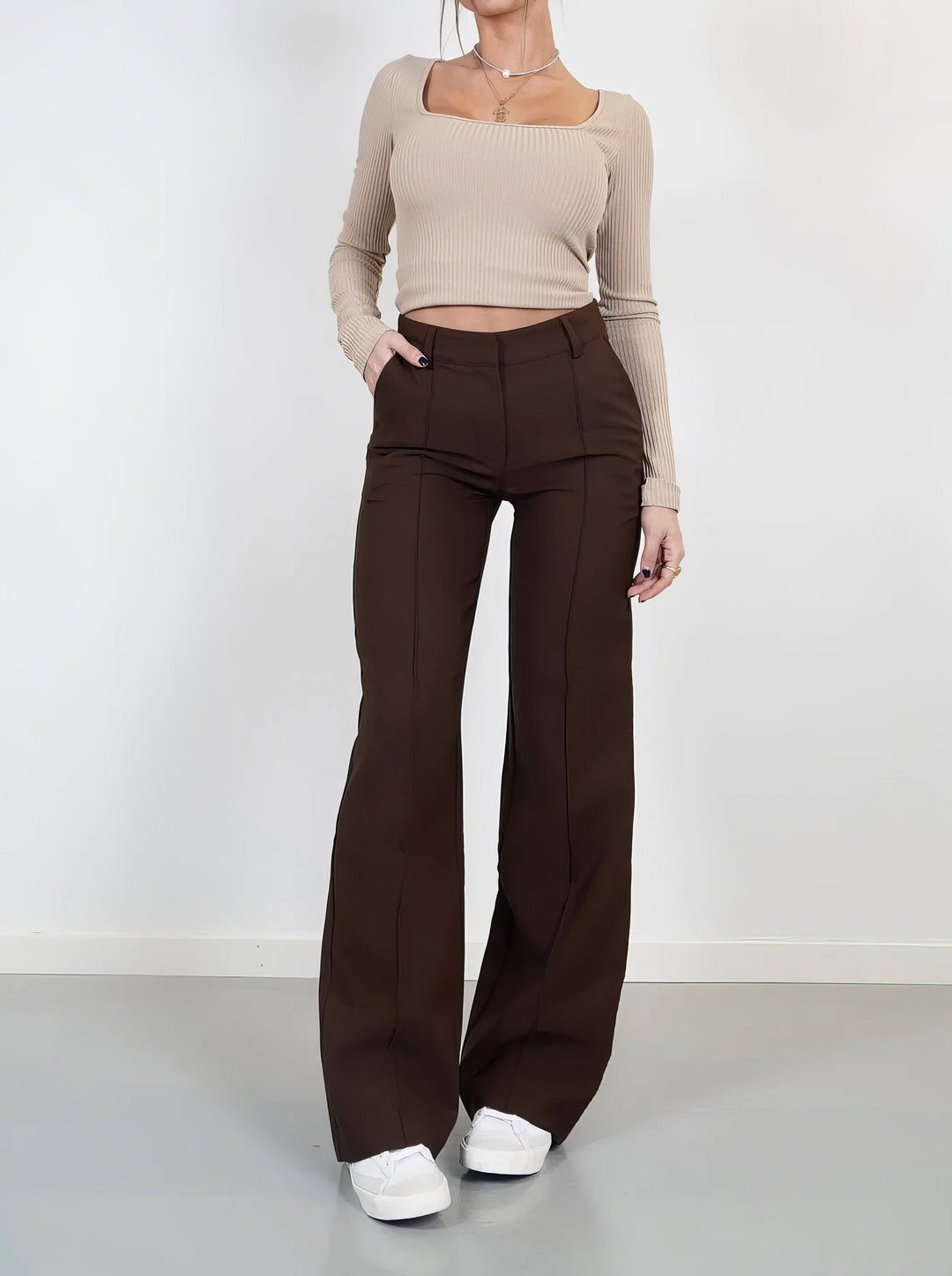Pantalon taille haute | Élégance quotidienne