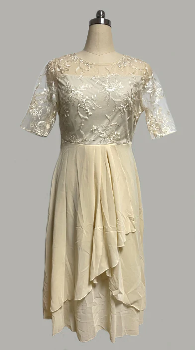 Robe élégante mi-longue | Idéale pour les occasions spéciales