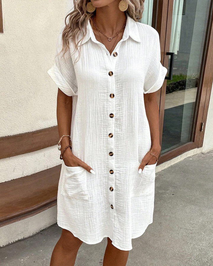 Robe chemise boutonnée | Parfaite pour les journées ensoleillées