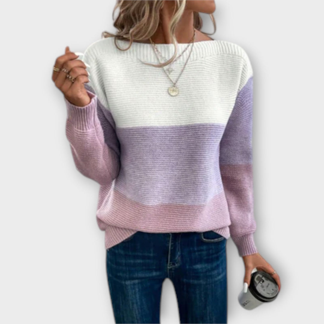 Pull-over trois couleurs | Élégance décontractée