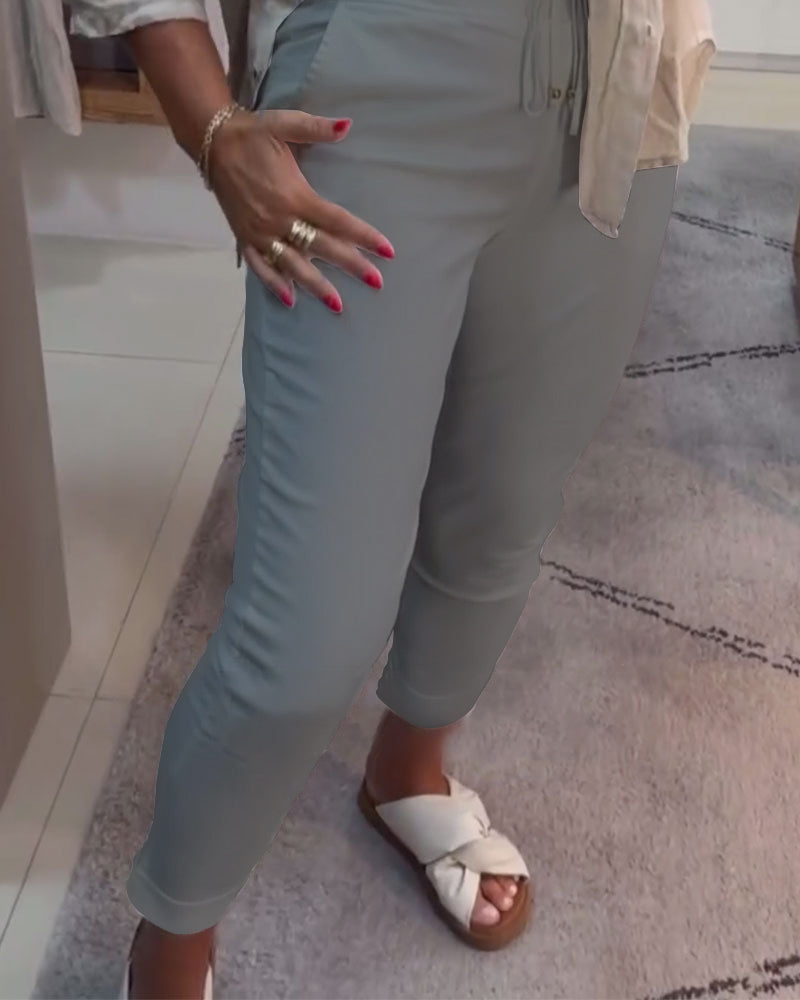 Pantalon fuselé à cordon | Confort stylé au quotidien