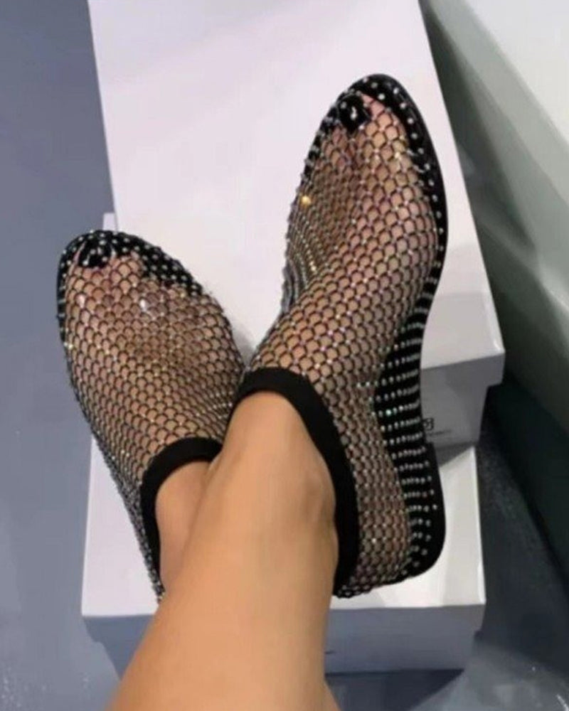 Chaussures Plates Filet | Style Brillant
