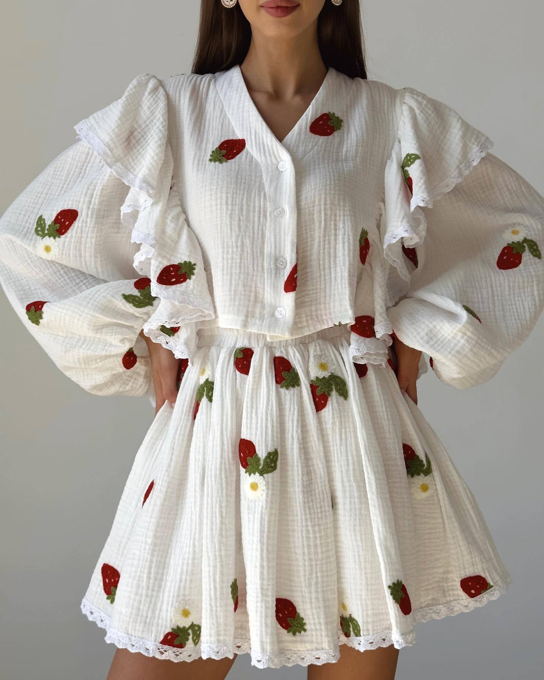 Ensemble deux pièces imprimé | Détail fruité charmant