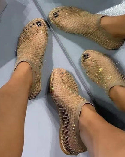 Chaussures Plates Filet | Style Brillant